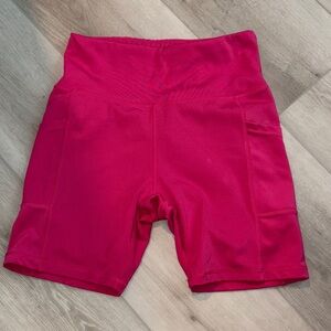 Women's Pink High-Waisted Shorts